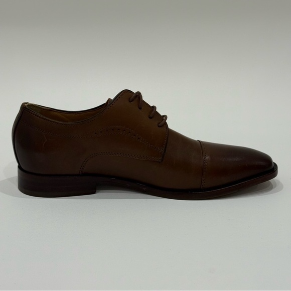 Johnston Murphy Men's 8.5M Mcclain Cap Toe Tan Full Grain Leather Shoes New $160 - Picture 8 of 15